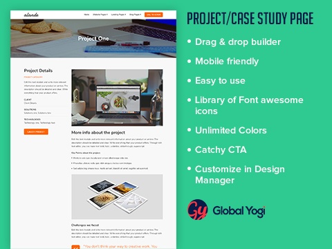 Project Case study page