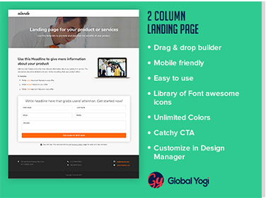 2 Column Landing Page
