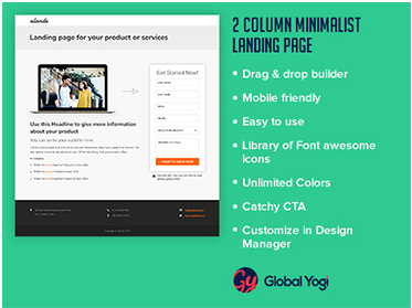 2 Column Minimal Landing Page