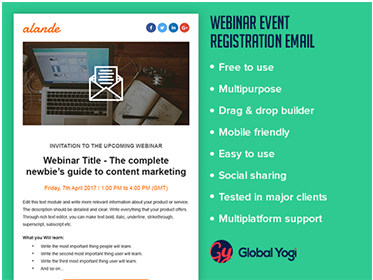 Webinar Event Registration Email