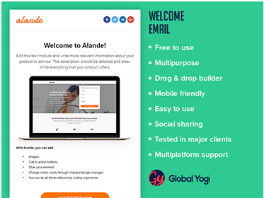 Welcome Email template