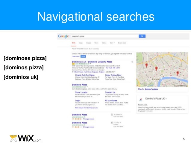 Navigation Searches