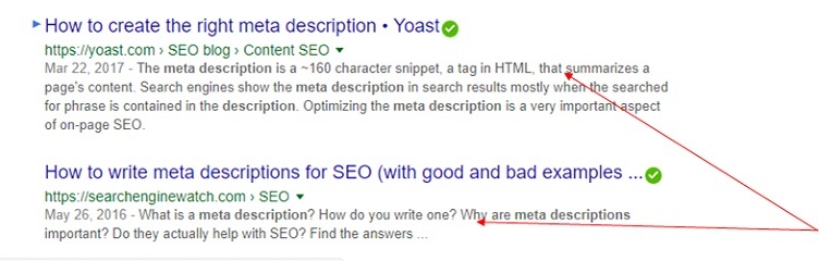 Disregarding meta descriptions