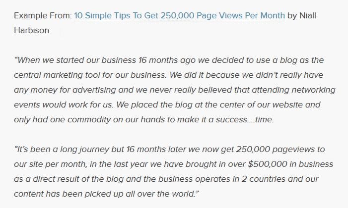 Example on 10 simple step to get 25000 view in month