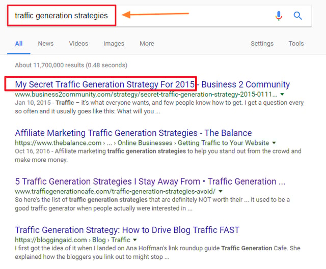 Traffic Generation Strategies